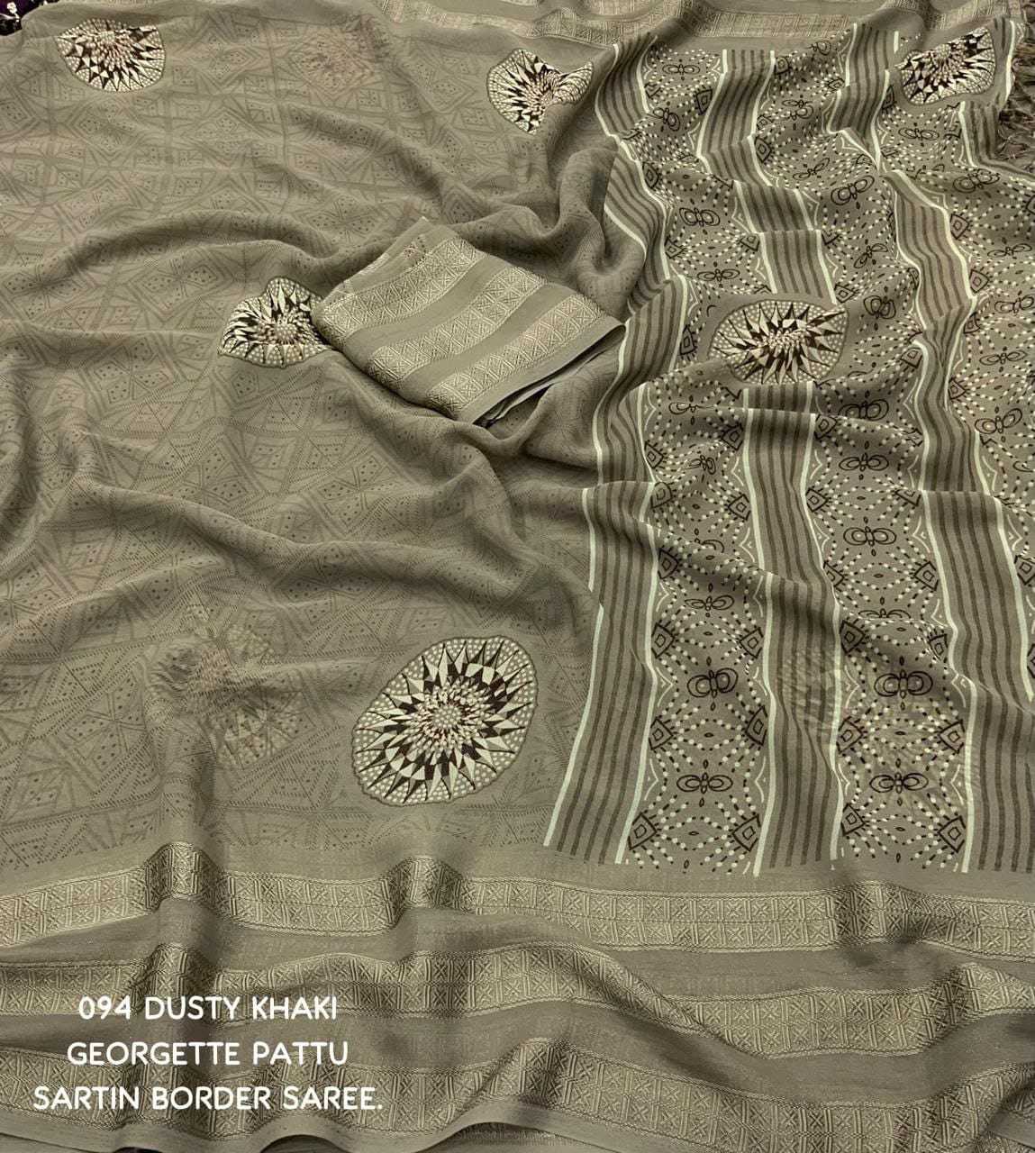 pr kc 4006 pretty look georgette light dusty color printed saree 