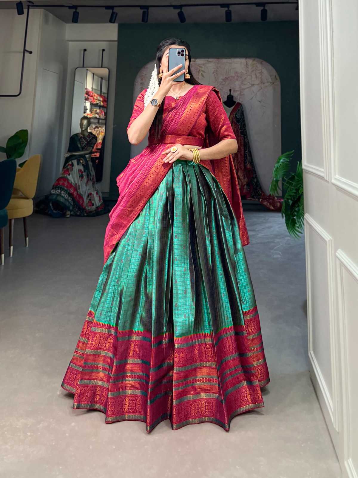 pr lnb2025 latest jacquard silk colorful stitch lehenga unstitch choli 