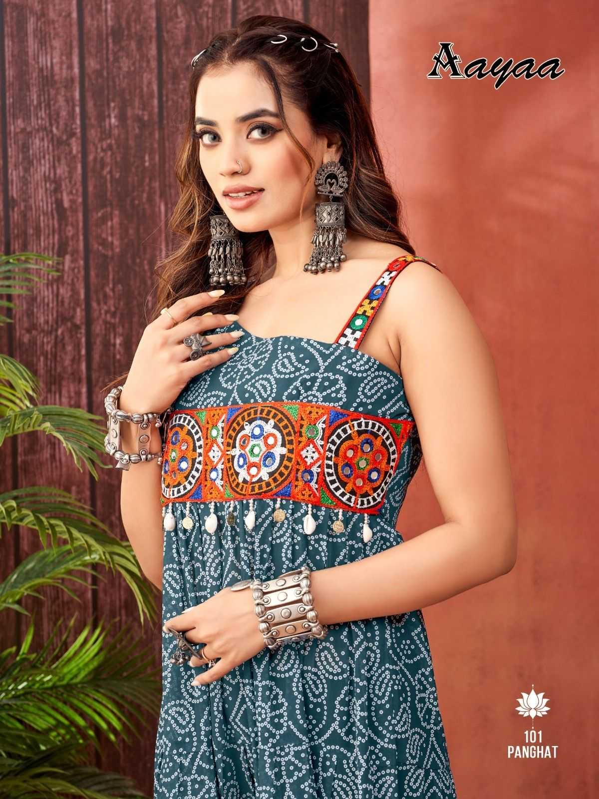 pr panghat vol 1 georgette navratri special readymade big size gown 