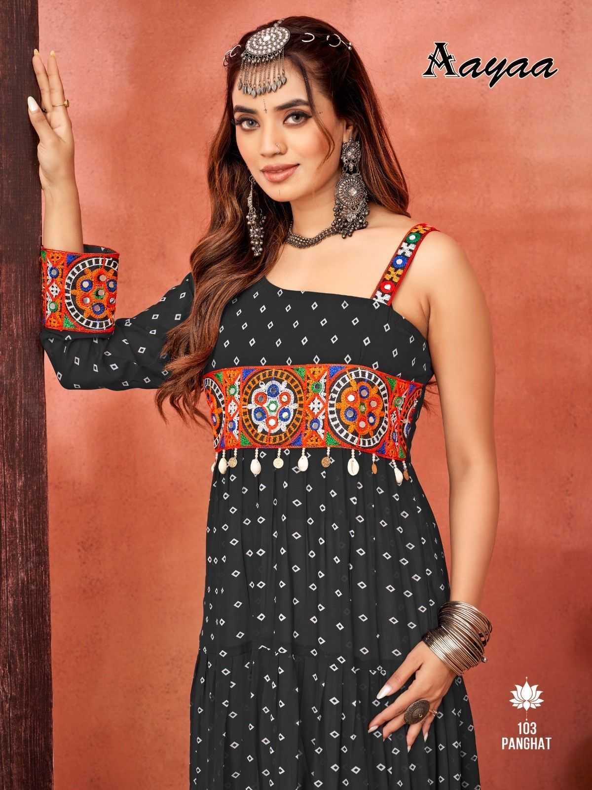 pr panghat vol 1 georgette navratri special readymade big size gown 