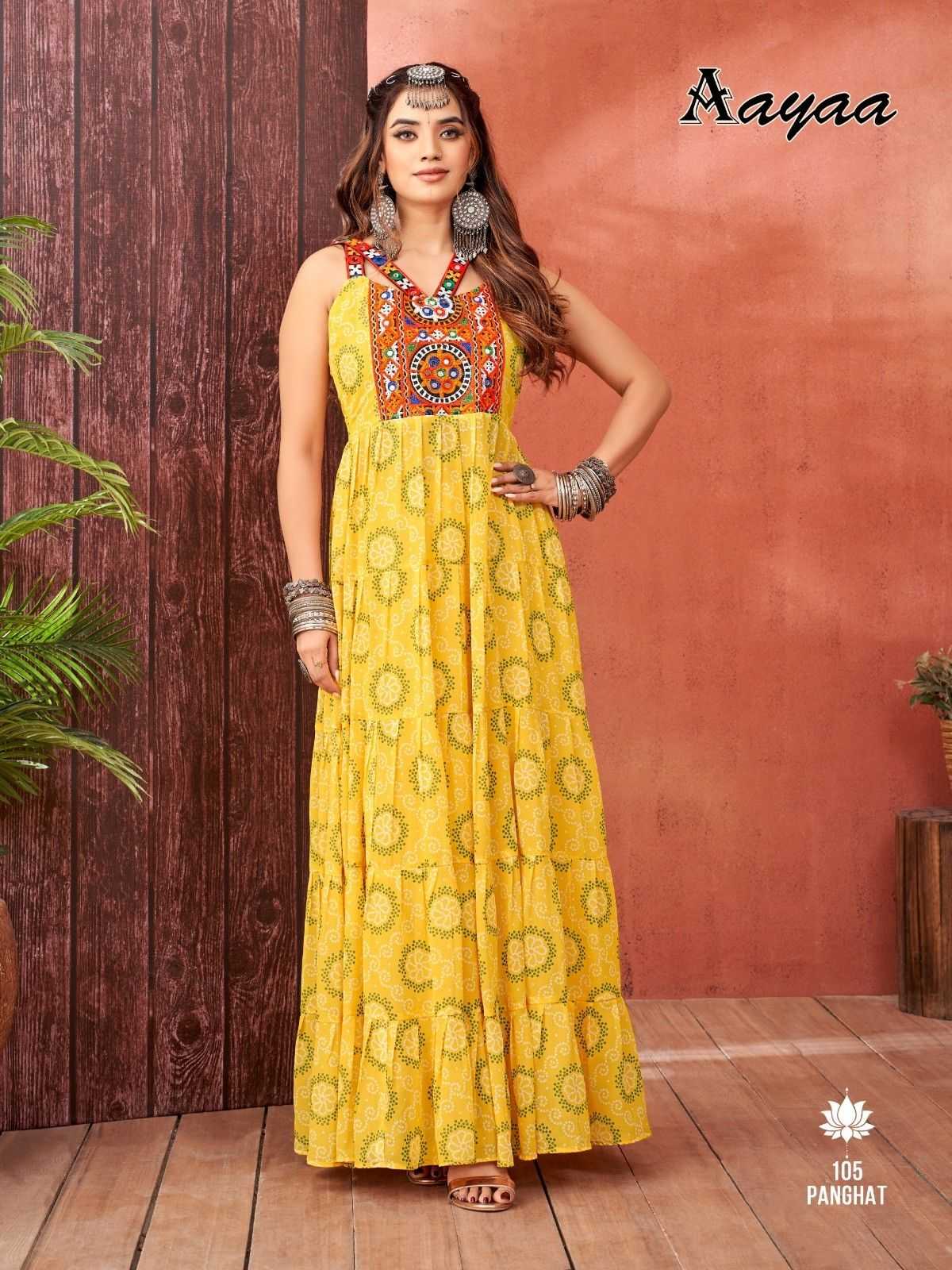 pr panghat vol 1 georgette navratri special readymade big size gown 