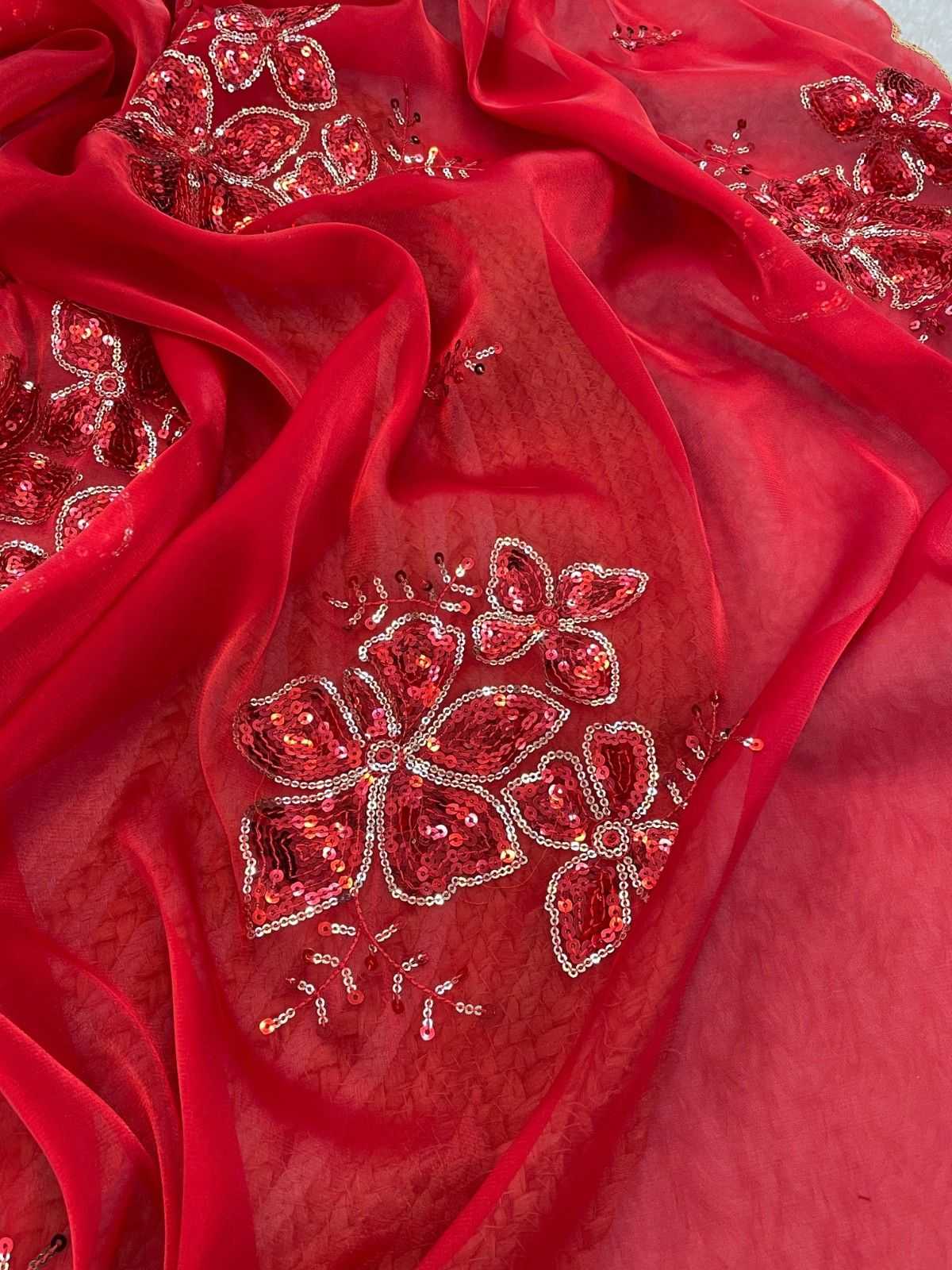 pr zimi chu sequence work arco border fashionable saree exports 