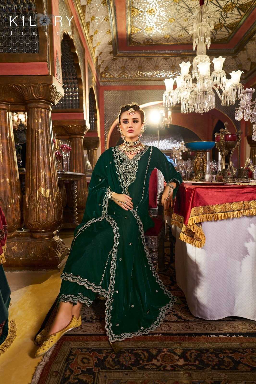 kilory trends dilruba winter special readymade velvet designer big size suit 