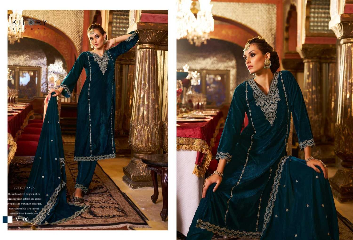kilory trends dilruba winter special readymade velvet designer big size suit 