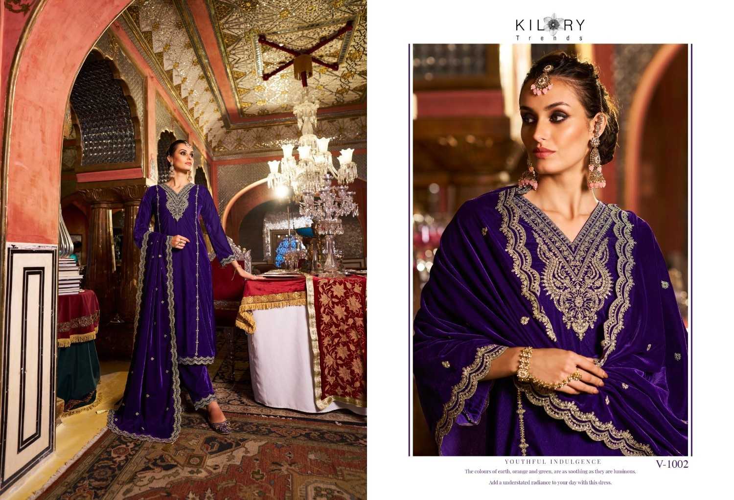 kilory trends dilruba winter special readymade velvet designer big size suit 