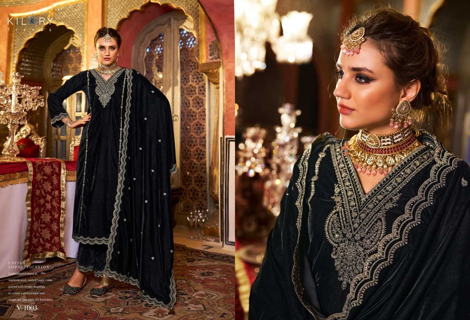 kilory trends dilruba winter special readymade velvet designer big size suit 