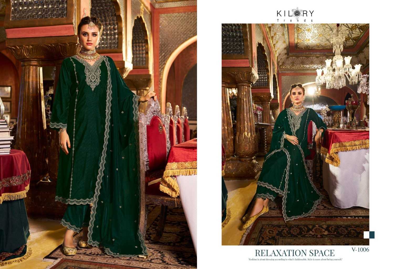 kilory trends dilruba winter special readymade velvet designer big size suit 