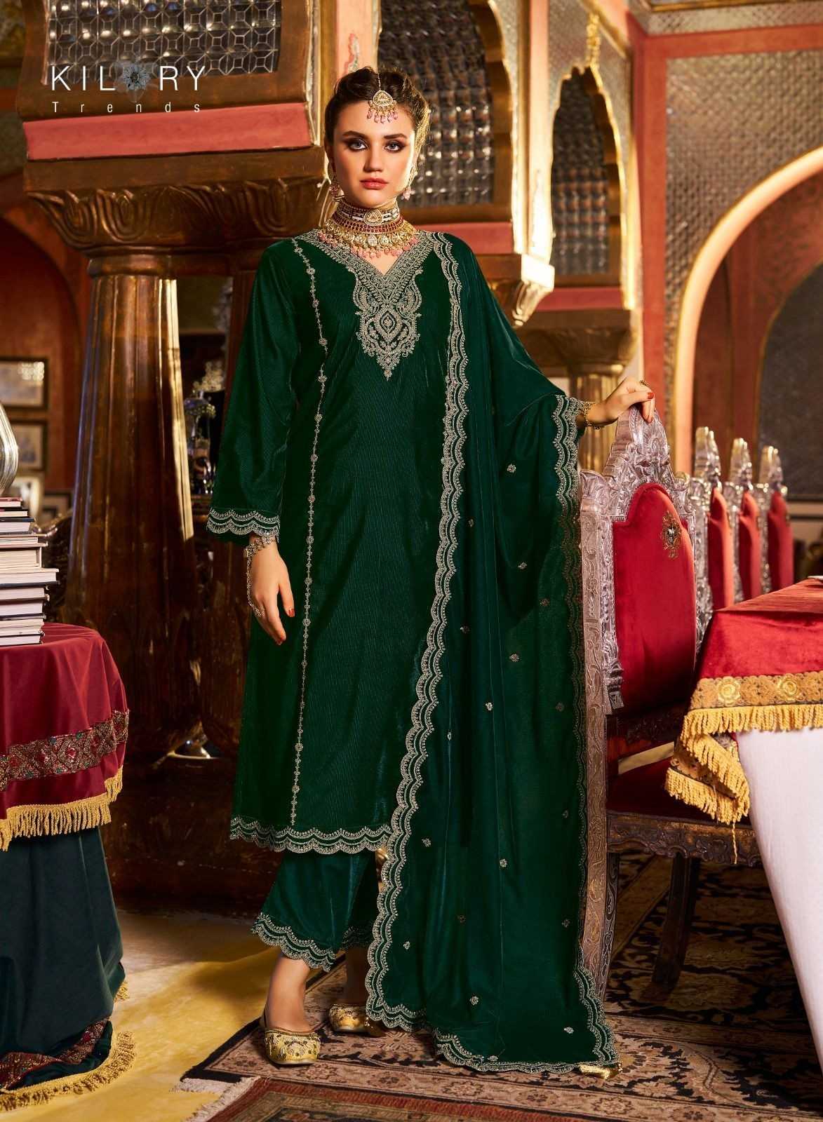 kilory trends dilruba winter special readymade velvet designer big size suit 