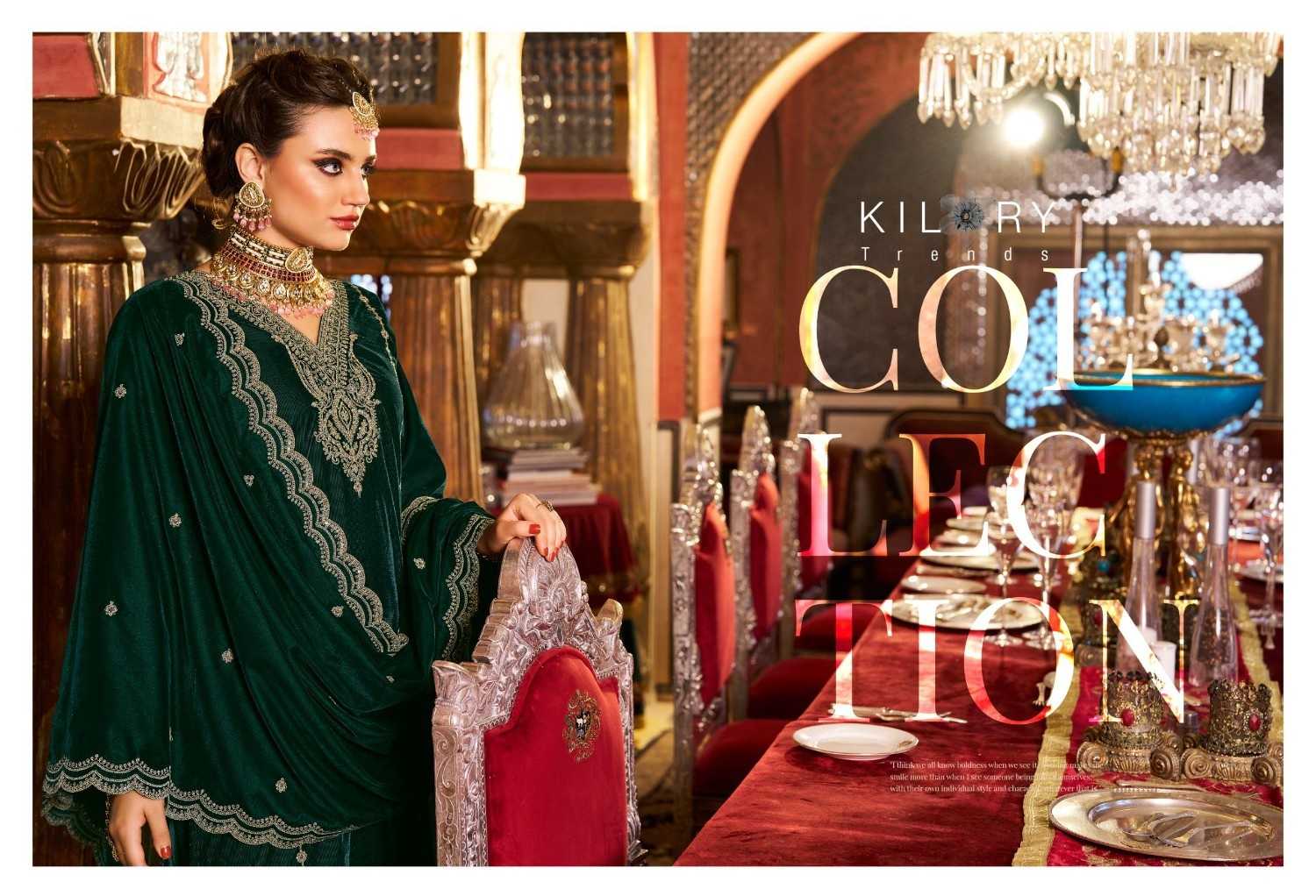 kilory trends dilruba winter special readymade velvet designer big size suit 