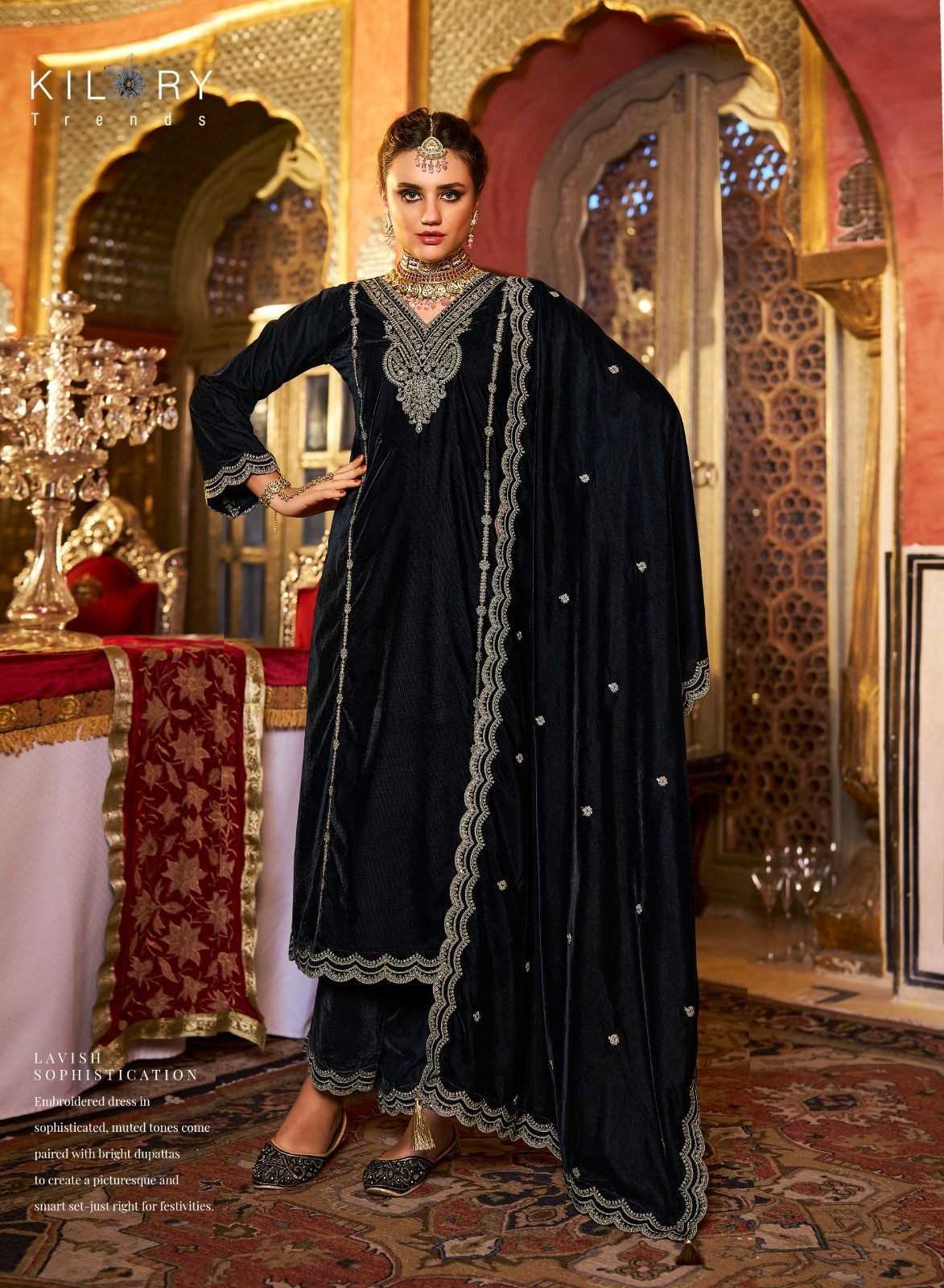 kilory trends dilruba winter special readymade velvet designer big size suit 