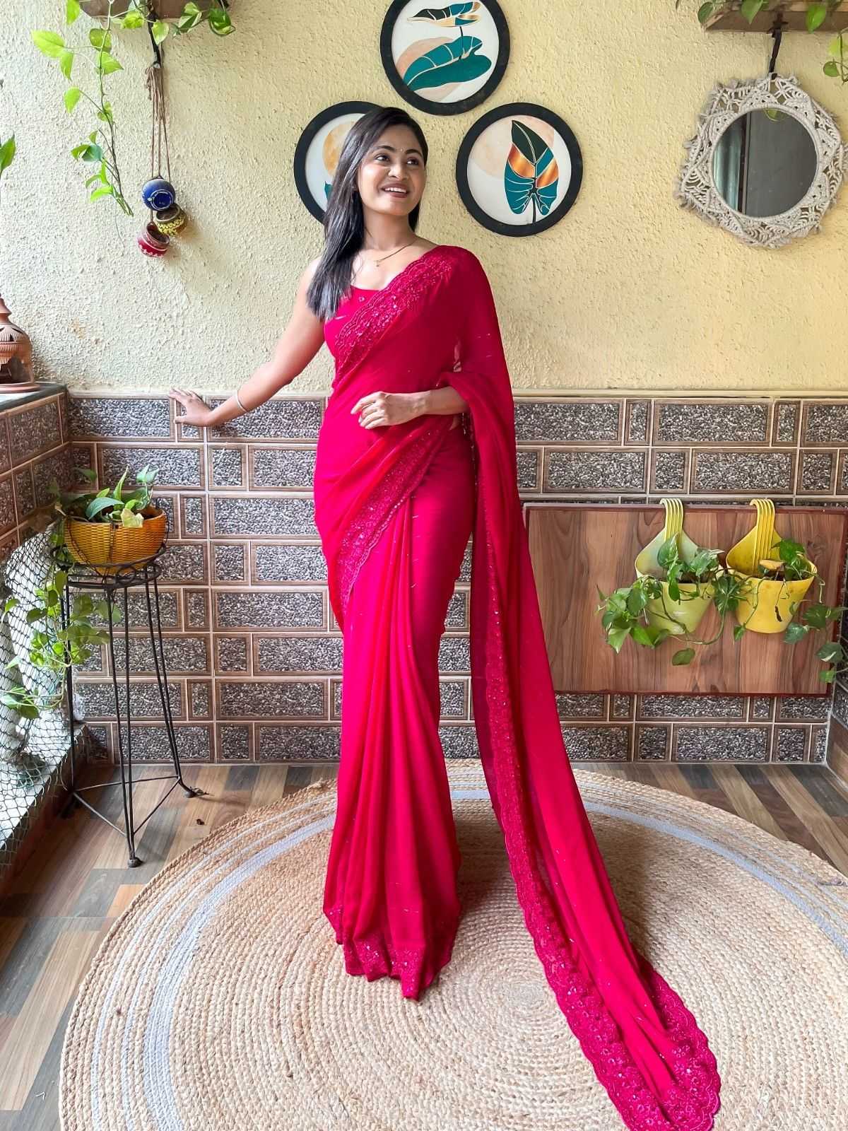 pr ds 651 georgette with sequence work stylish saree exports