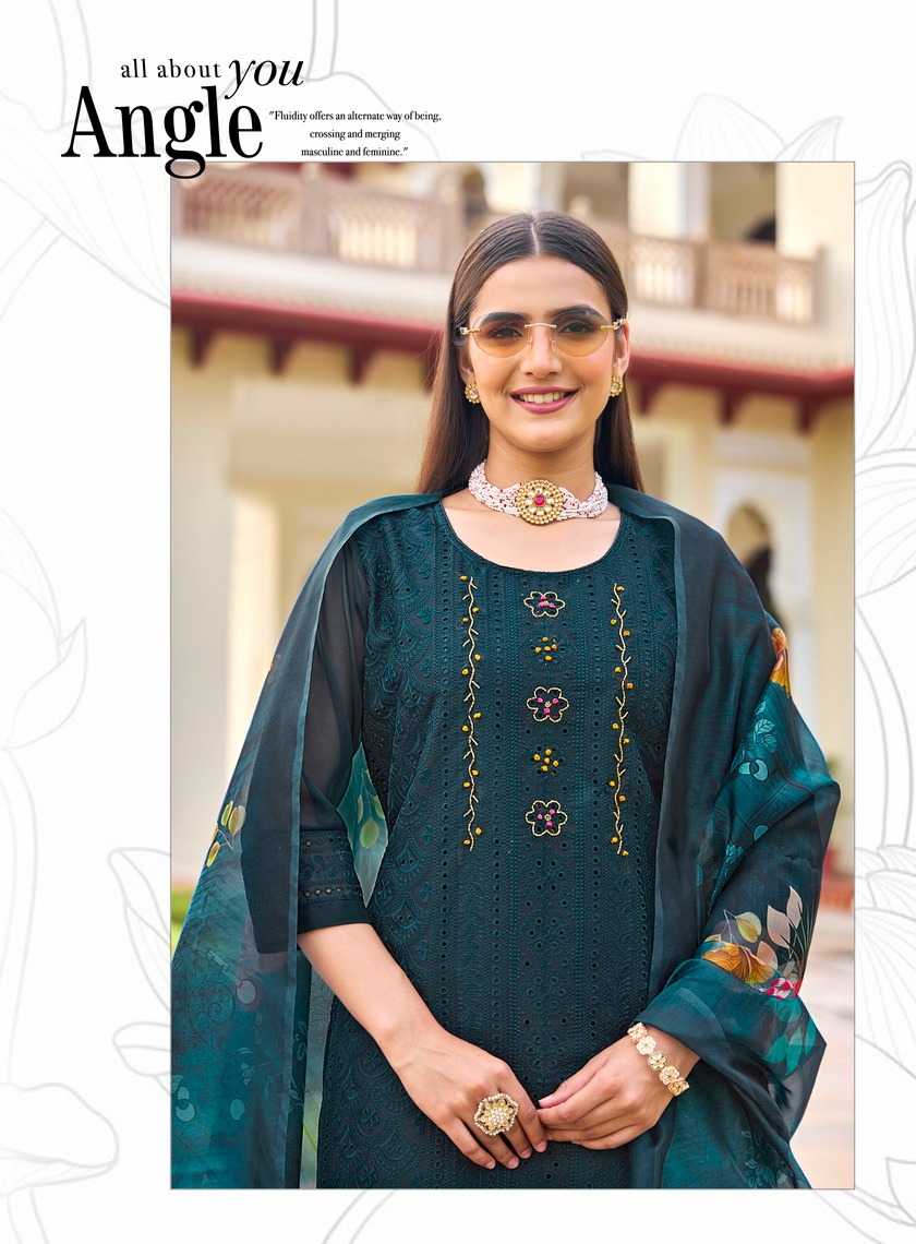 sundari vol 1 by radhika lifestyle organza handwork full stitch big size suit 