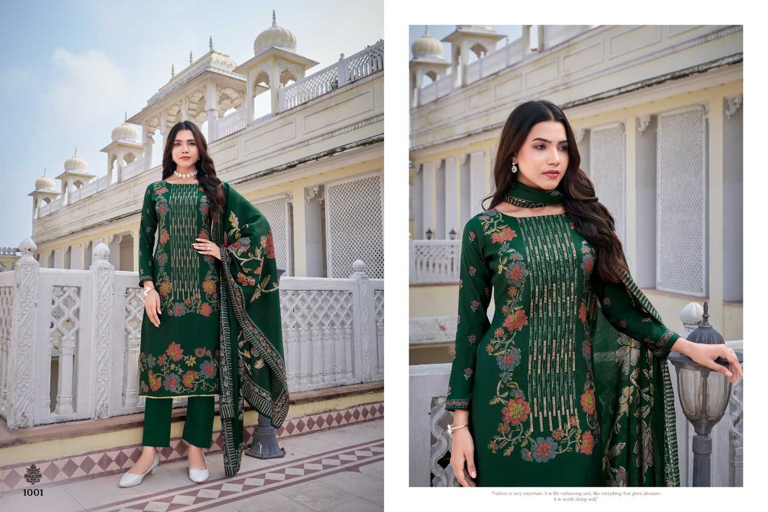 vp shehnaz muslin print embroidery work readymade big size 3pcs dress