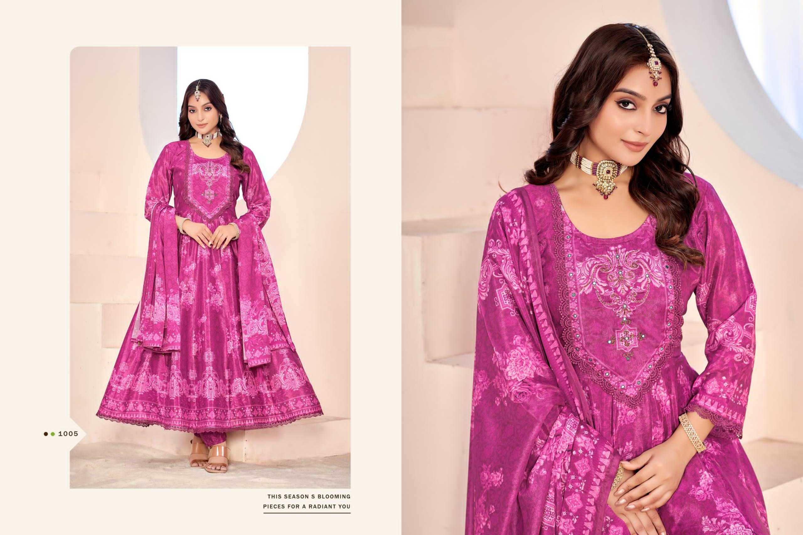 antra by isavasyam corporation anarkali digital print readymade 3pcs dress