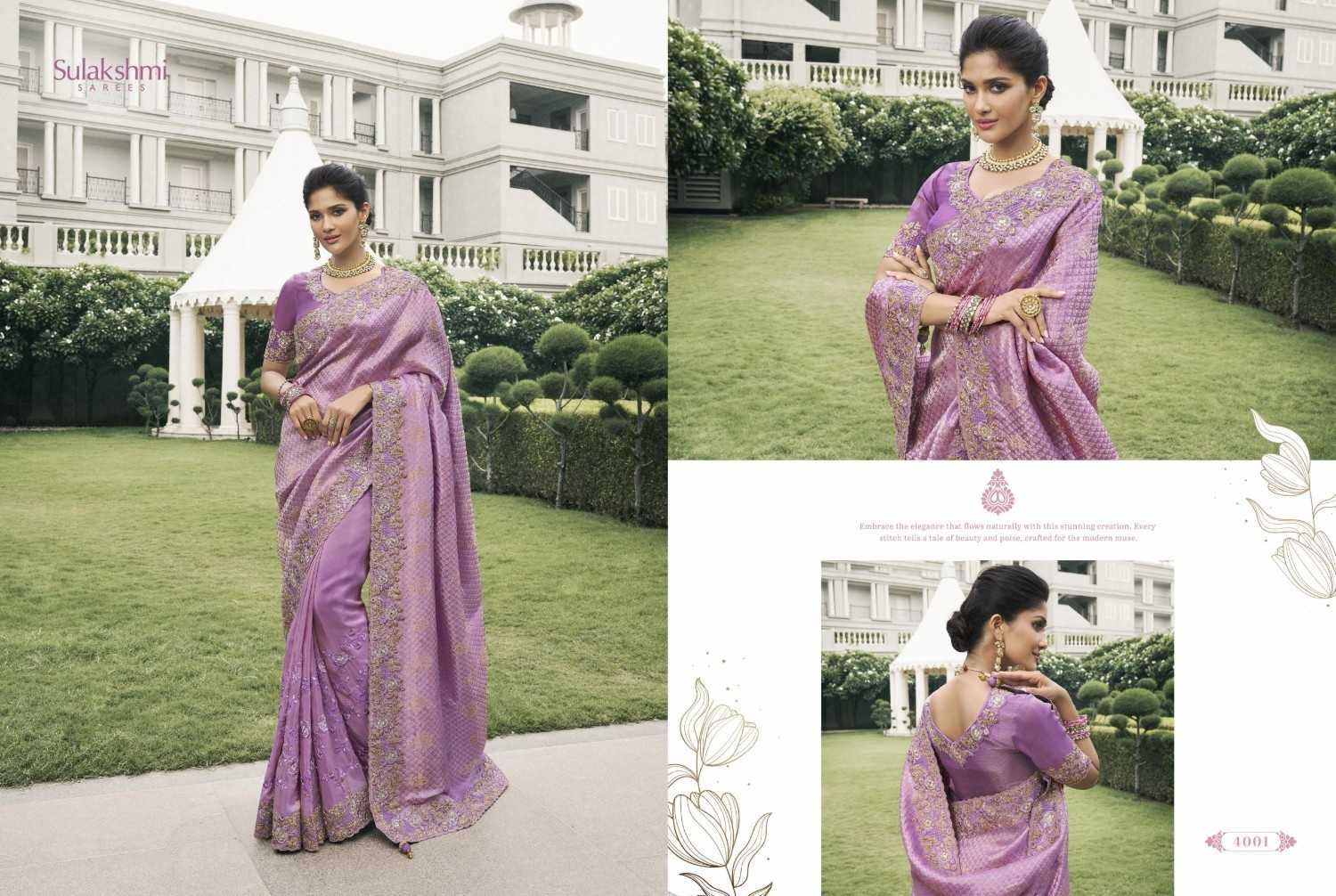 bridal heritage by sulakshmi tissue silk traditional saree supplier 
