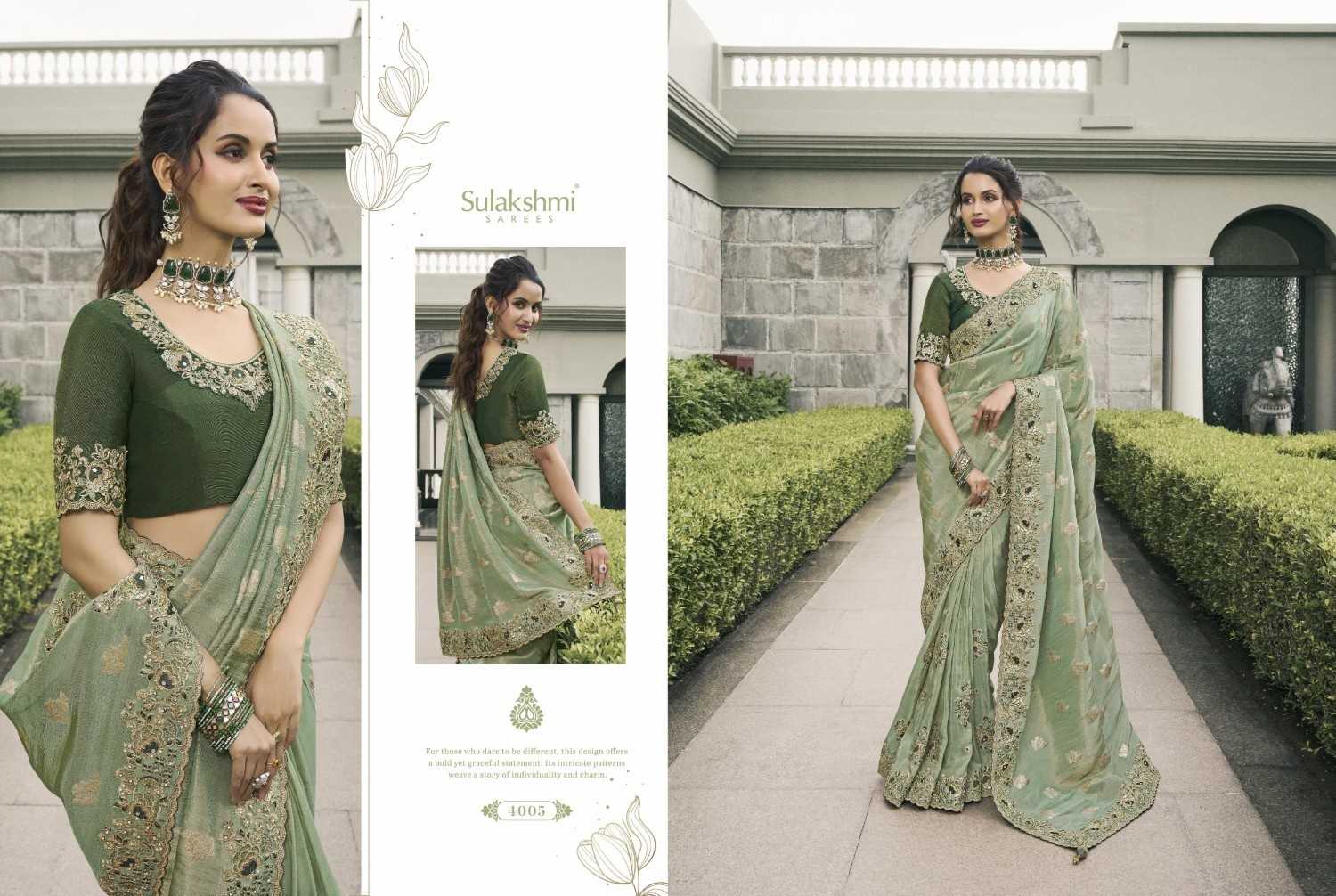 bridal heritage by sulakshmi tissue silk traditional saree supplier 