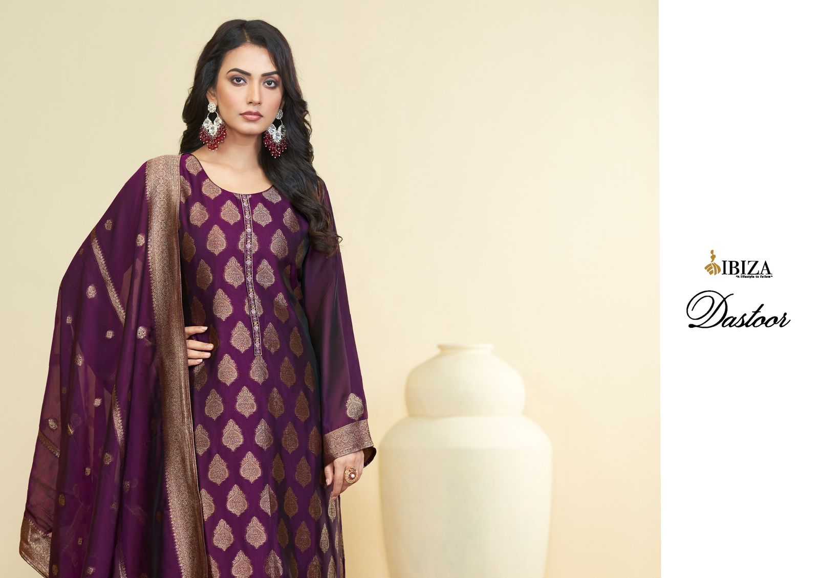 ibiza dastoor unique colours banglory silk jacquard dress material exports  