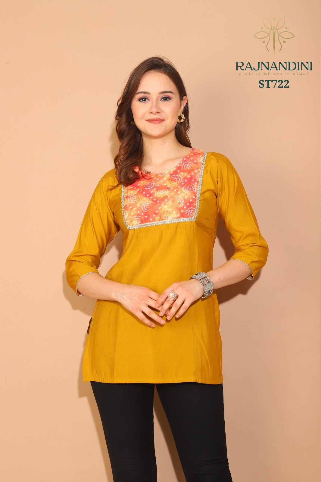 kiara by rajnandini roman silk solid color readymade tunic kurtis