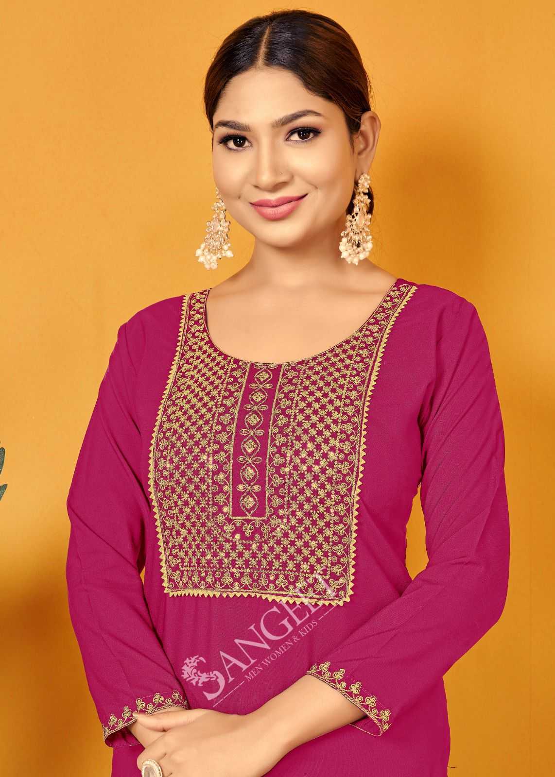 pr popcorn vol 1 malai rayon amazing work full stitch plus size kurtis 