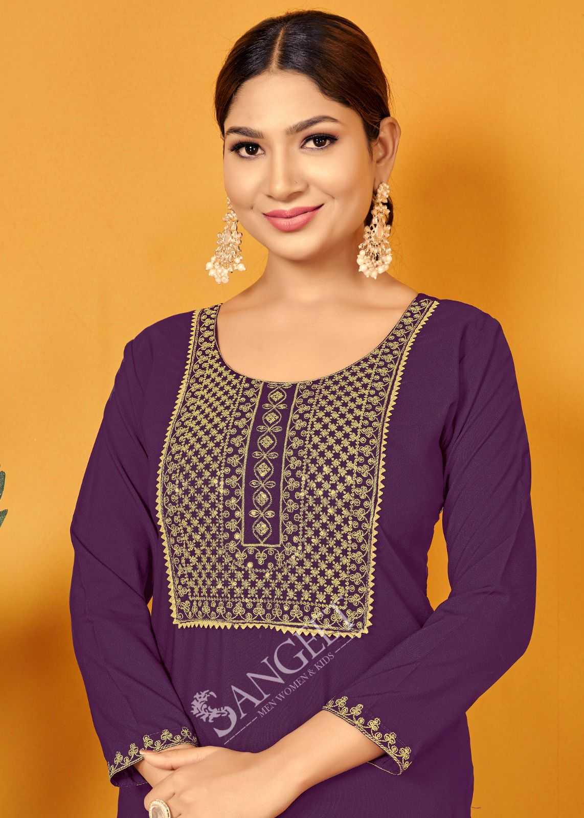 pr popcorn vol 1 malai rayon amazing work full stitch plus size kurtis 