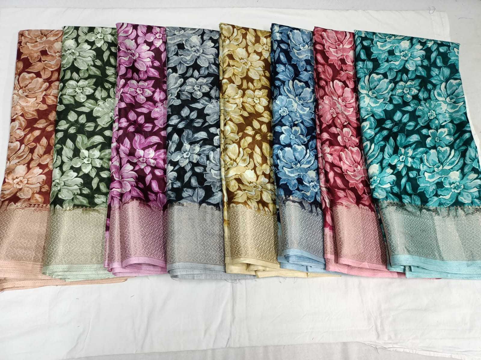 pr soft silk daily wear 8 color matching saree with blouse 