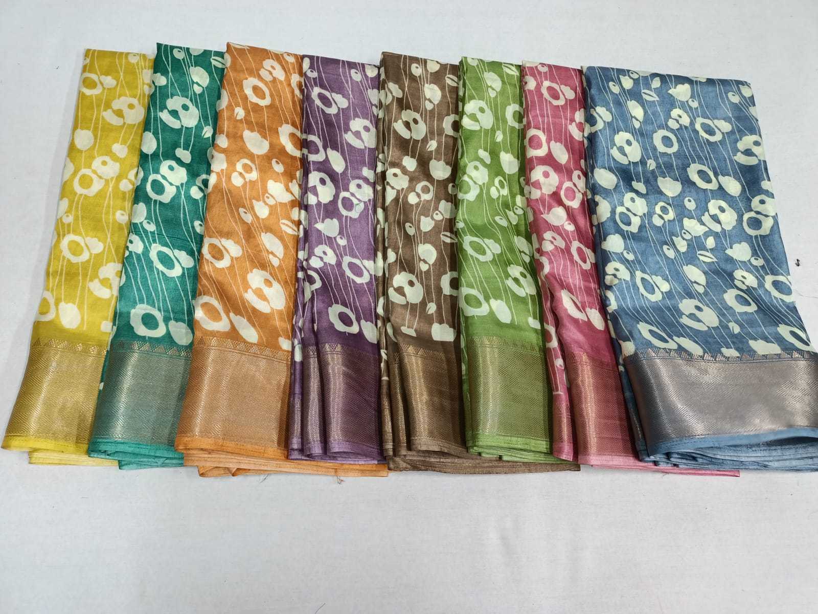 pr soft silk daily wear 8 color matching saree with blouse 