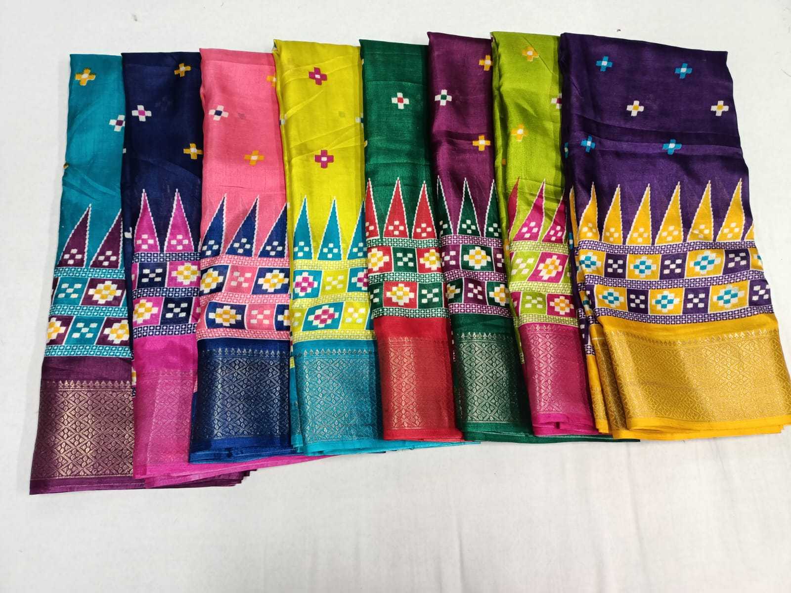 pr soft silk daily wear 8 color matching saree with blouse 