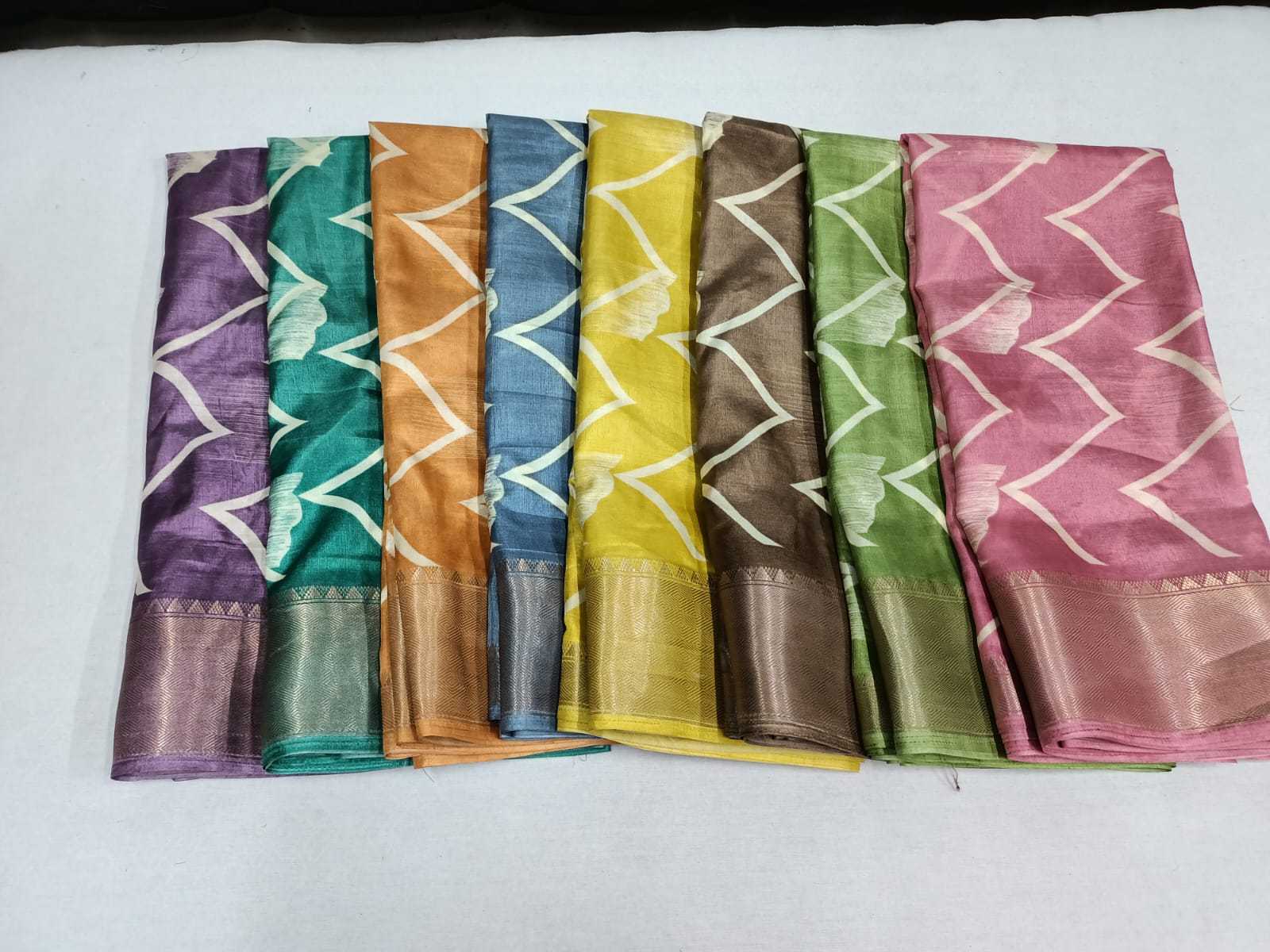pr soft silk daily wear 8 color matching saree with blouse 