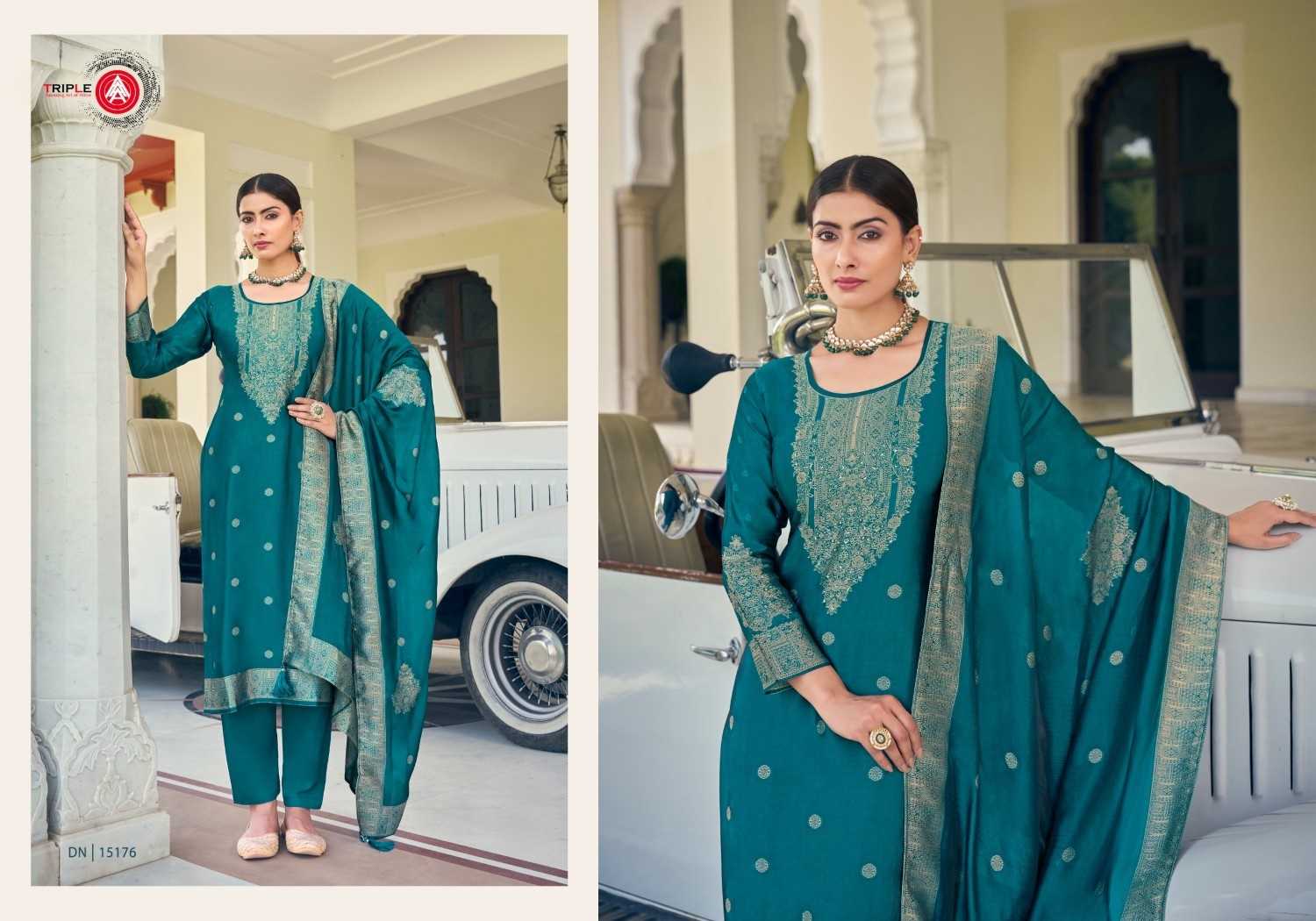 ride by forudots viscose jacquard designer full stitch big size salwar suit 