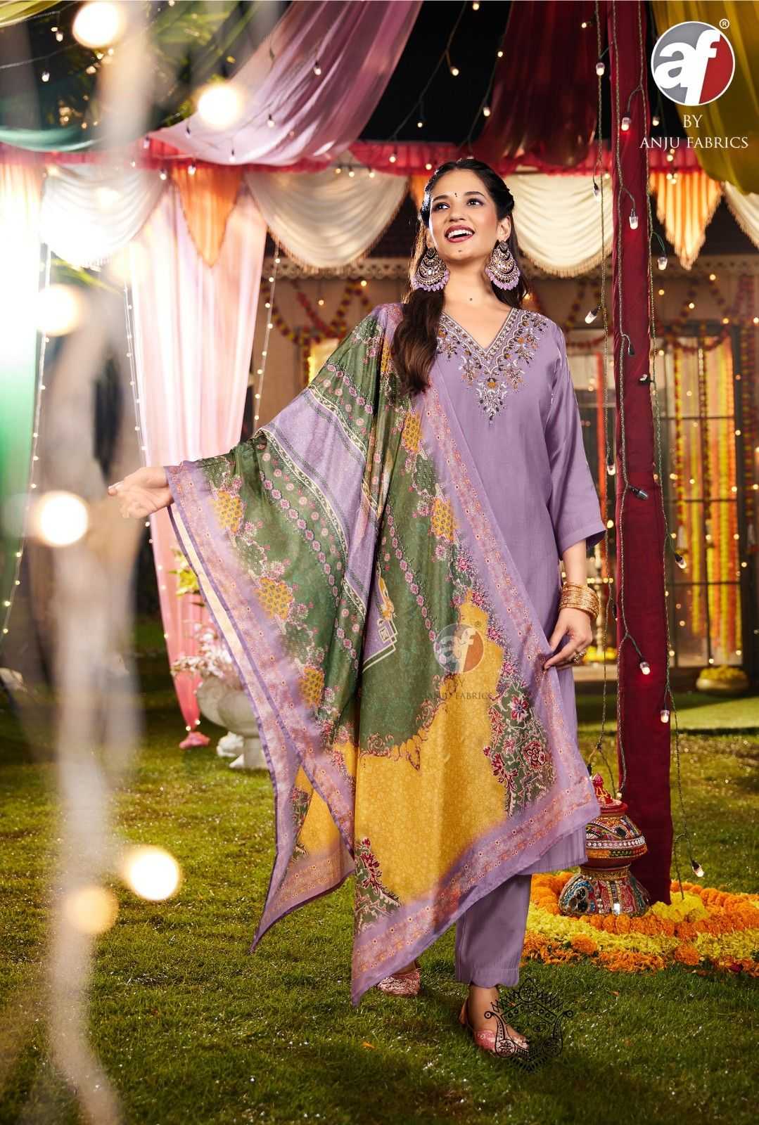 shararat vol 8 by anju fab modal silk readymade handwork big size party wear suit 