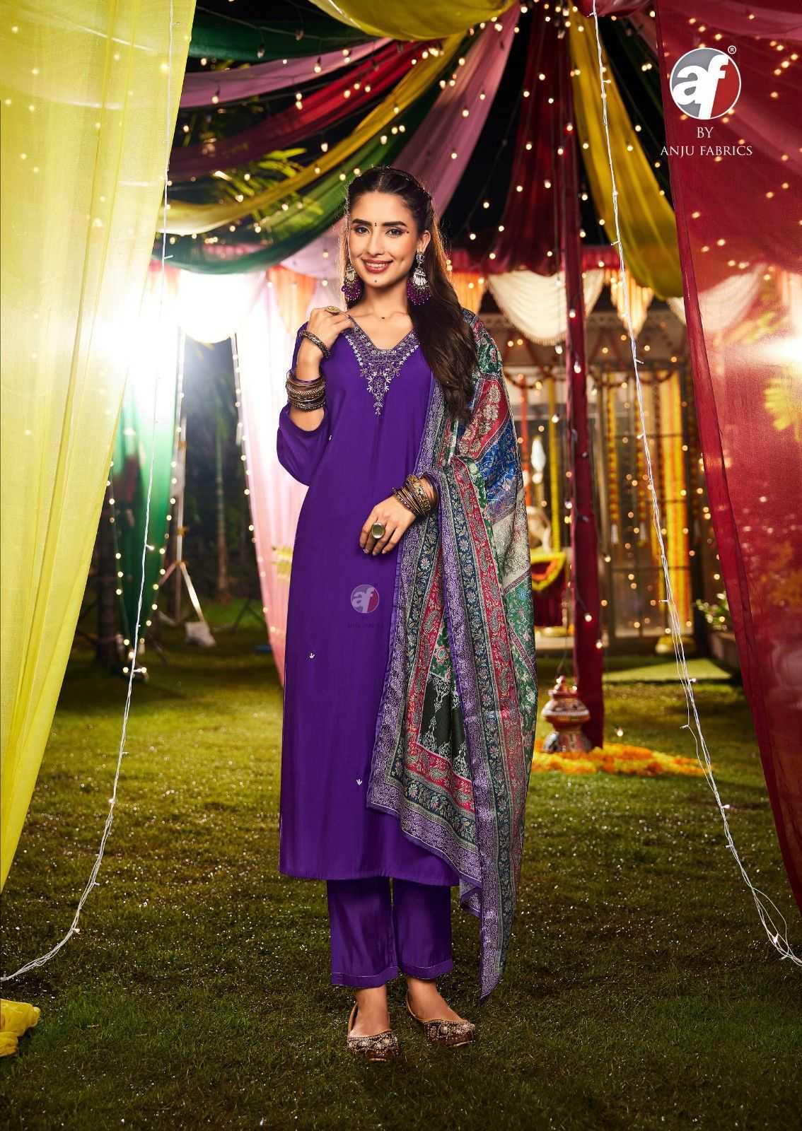 shararat vol 8 by anju fab modal silk readymade handwork big size party wear suit 