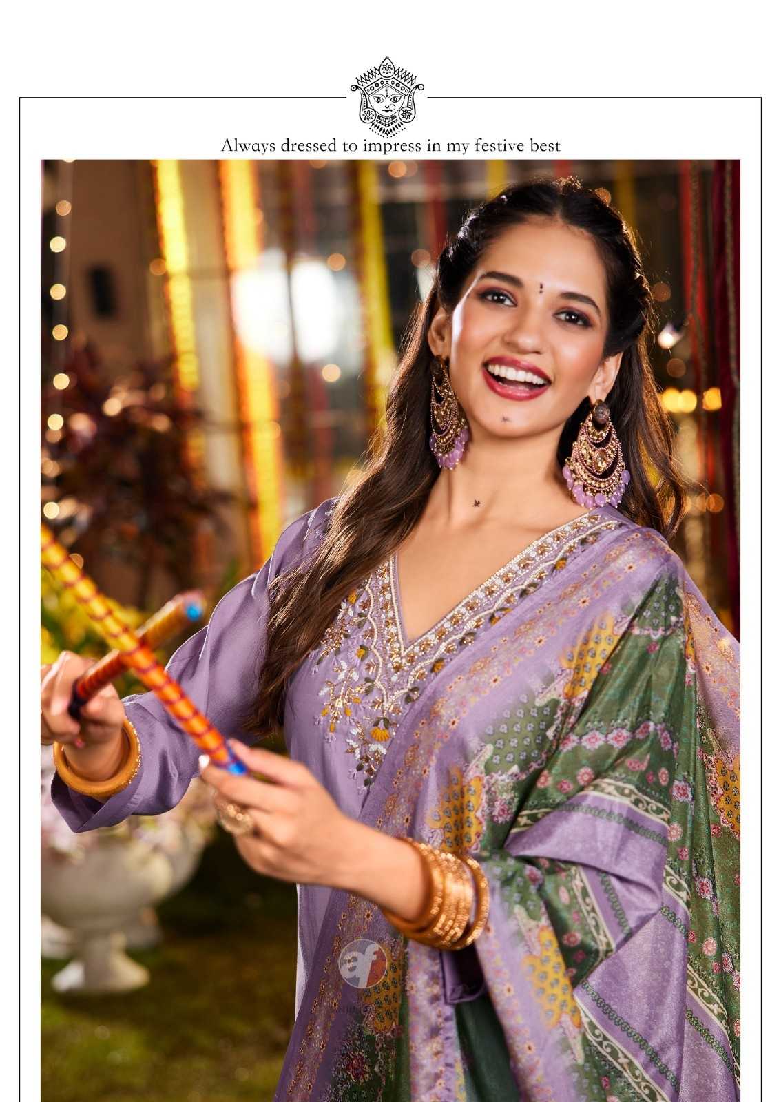 shararat vol 8 by anju fab modal silk readymade handwork big size party wear suit 