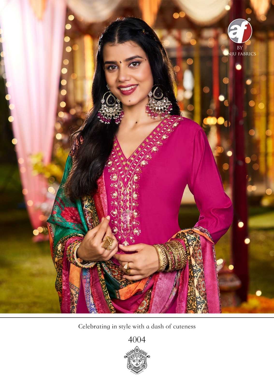 shararat vol 8 by anju fab modal silk readymade handwork big size party wear suit 