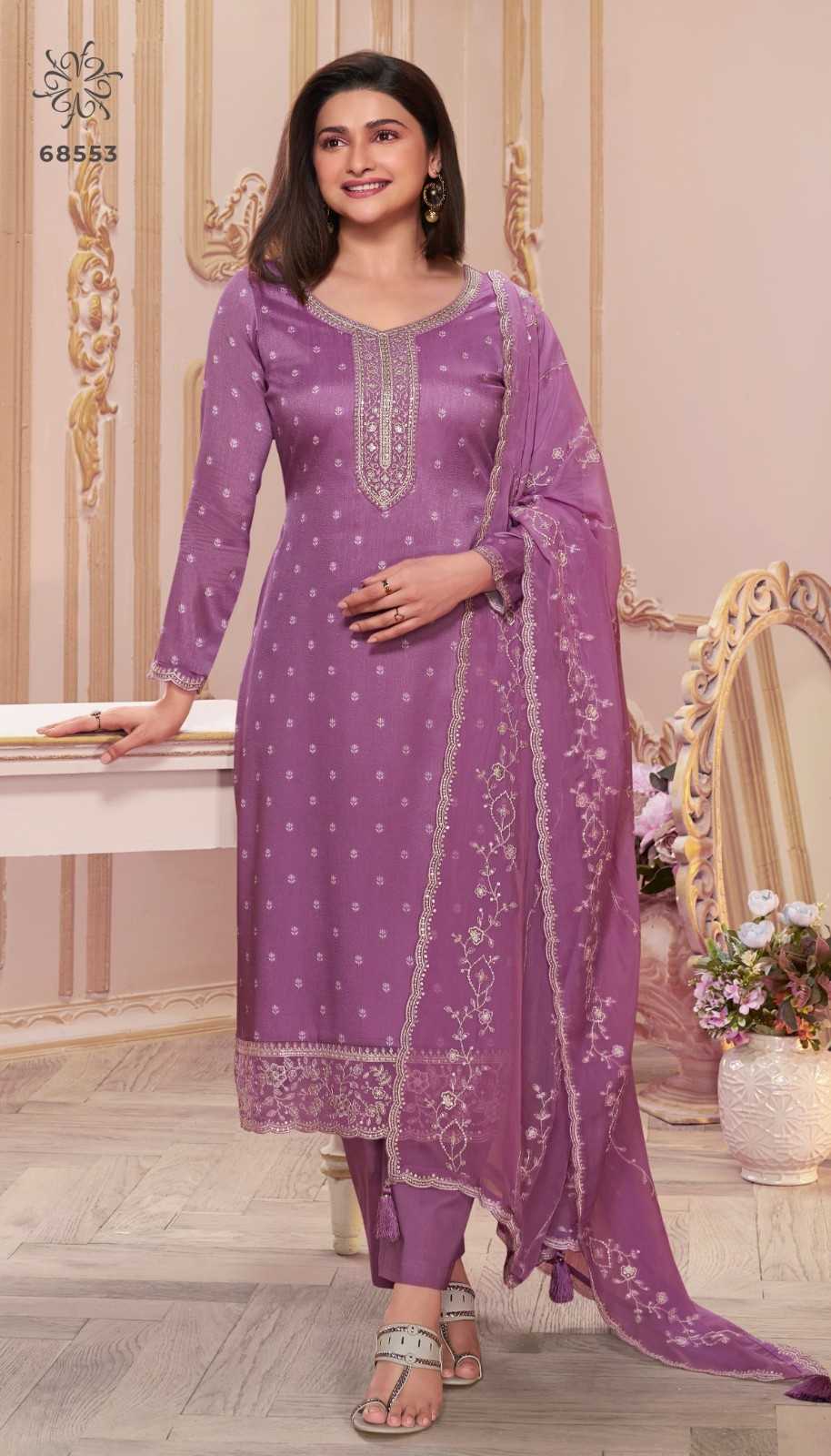 vinay kuleesh purva hitlist beautiful print thread embroidery georgette suits