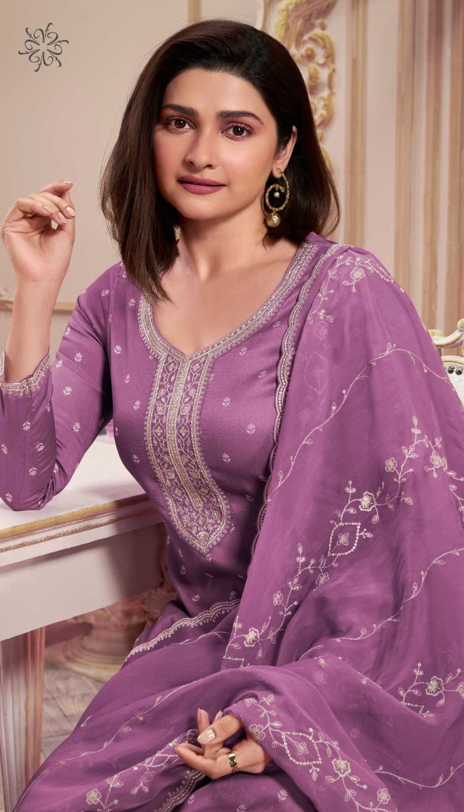 vinay kuleesh purva hitlist beautiful print thread embroidery georgette suits