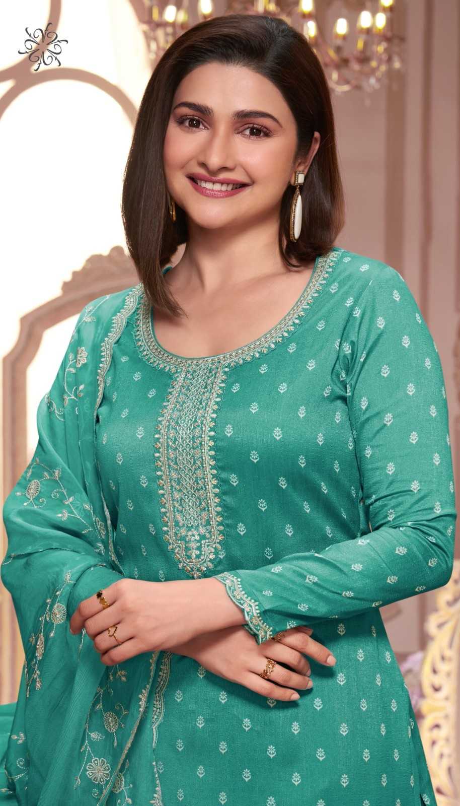 vinay kuleesh purva hitlist beautiful print thread embroidery georgette suits