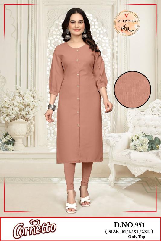 corneto by veeksha imported sharvani pattern combo readymade kurti
