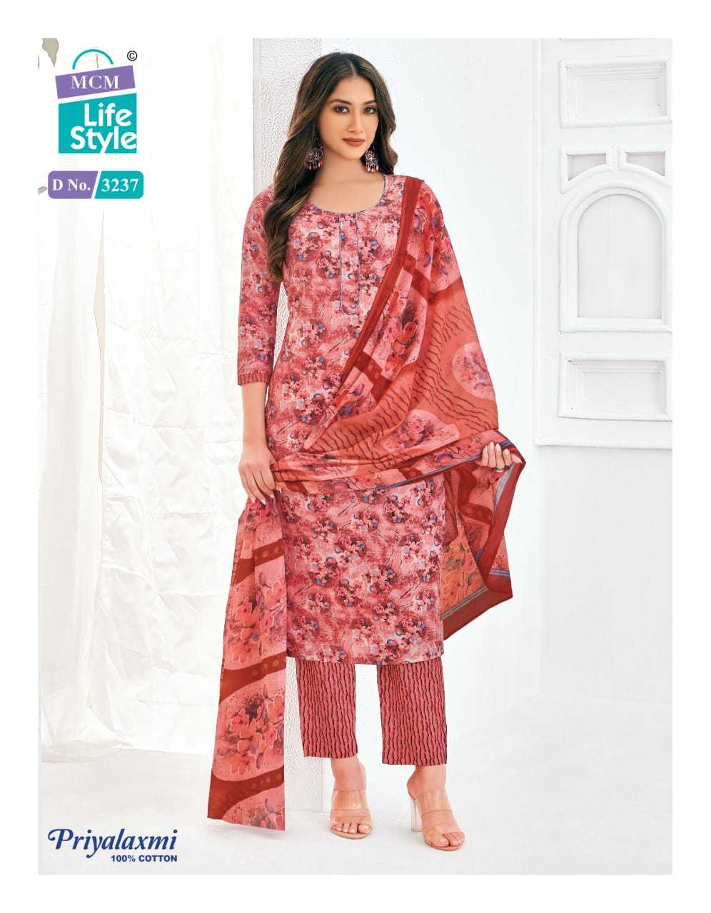 mcm lifestyle priyalaxmi vol 32 cotton print colorful unstitch suits