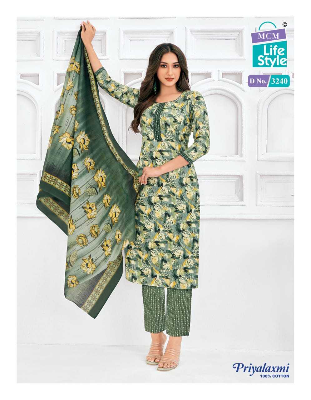 mcm lifestyle priyalaxmi vol 32 cotton print colorful unstitch suits