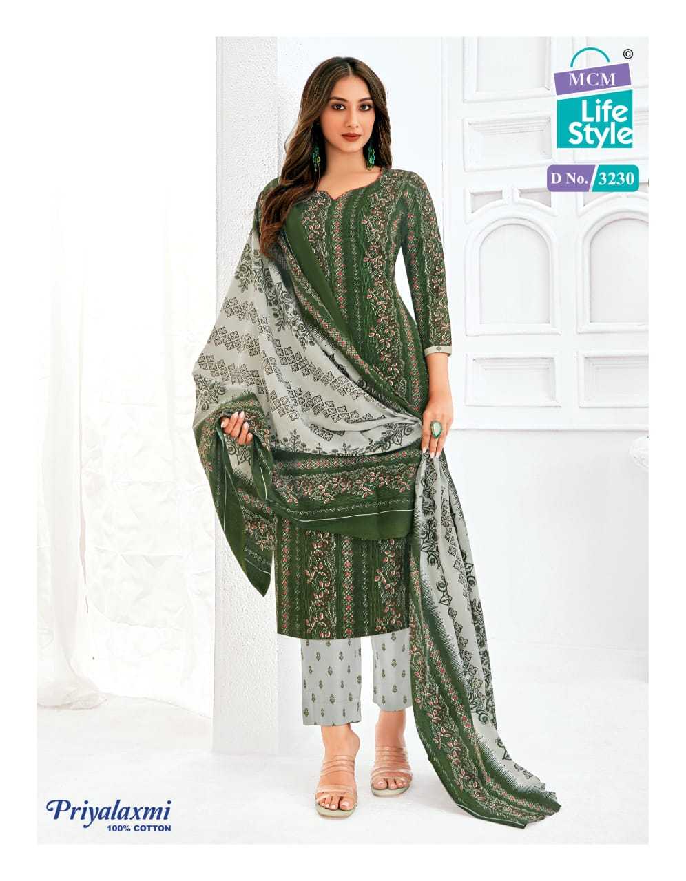 mcm lifestyle priyalaxmi vol 32 cotton print colorful unstitch suits