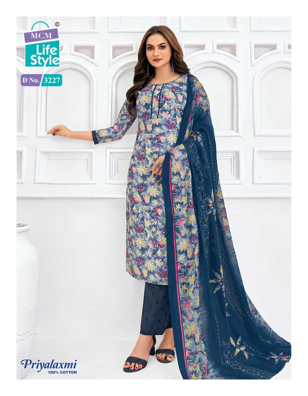 mcm lifestyle priyalaxmi vol 32 cotton print colorful unstitch suits