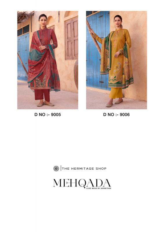 mehqada by the hermitage print viscose lawn readymade plus size suits