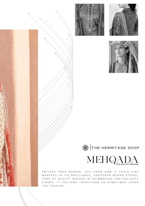 mehqada by the hermitage print viscose lawn readymade plus size suits