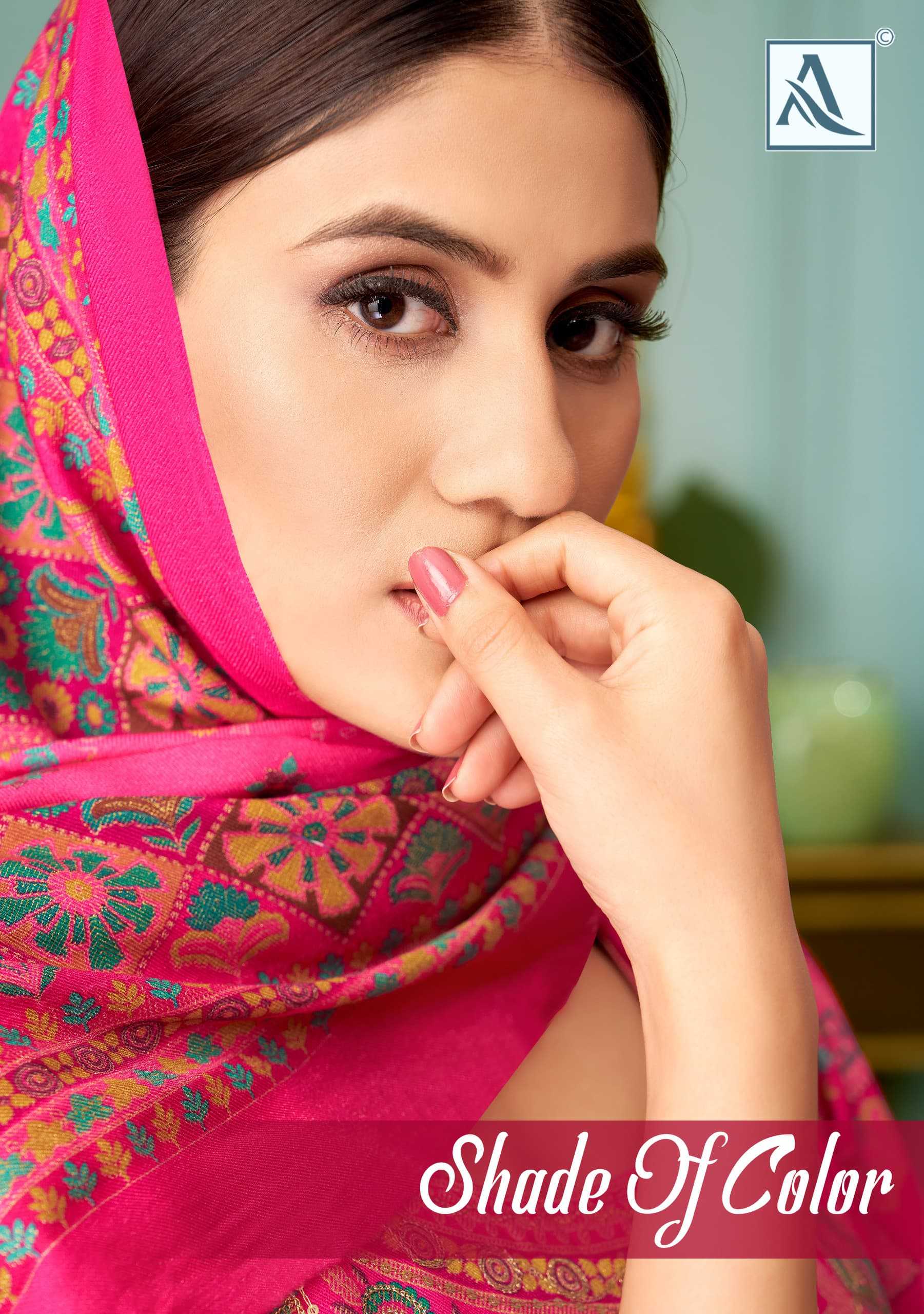 shade of color by alok viscose pashmina casual pakistani 3pcs dress material 