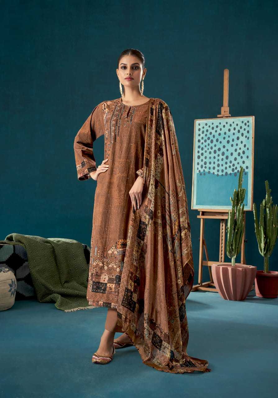 t&m nilaya unique print viscose cordroy trendy suits for ladies