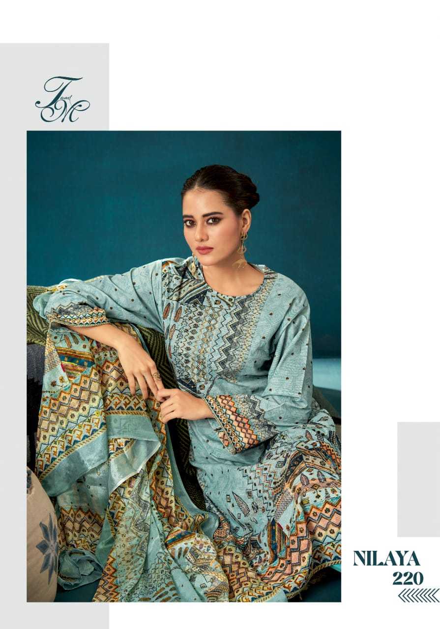 t&m nilaya unique print viscose cordroy trendy suits for ladies