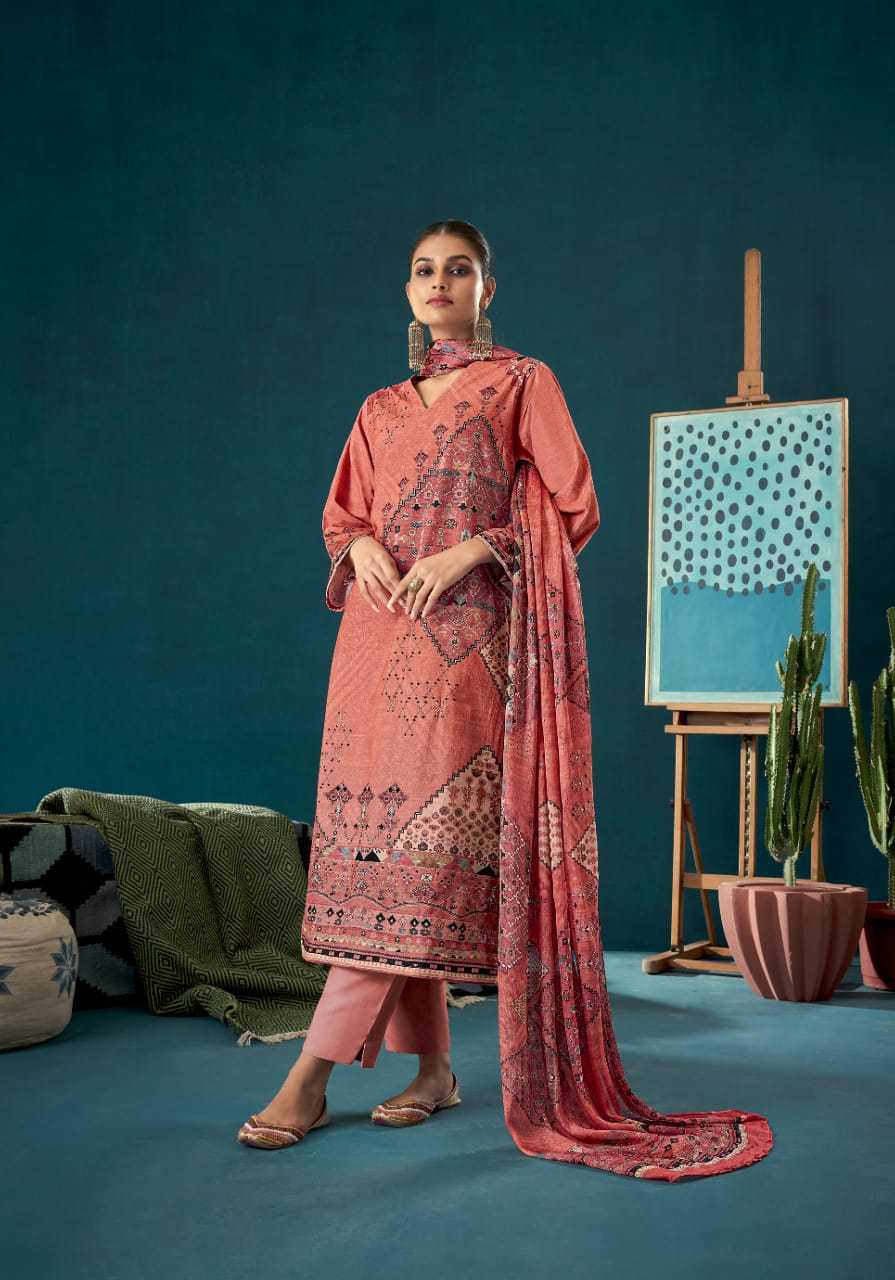 t&m nilaya unique print viscose cordroy trendy suits for ladies
