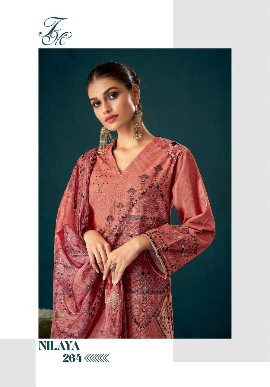 t&m nilaya unique print viscose cordroy trendy suits for ladies