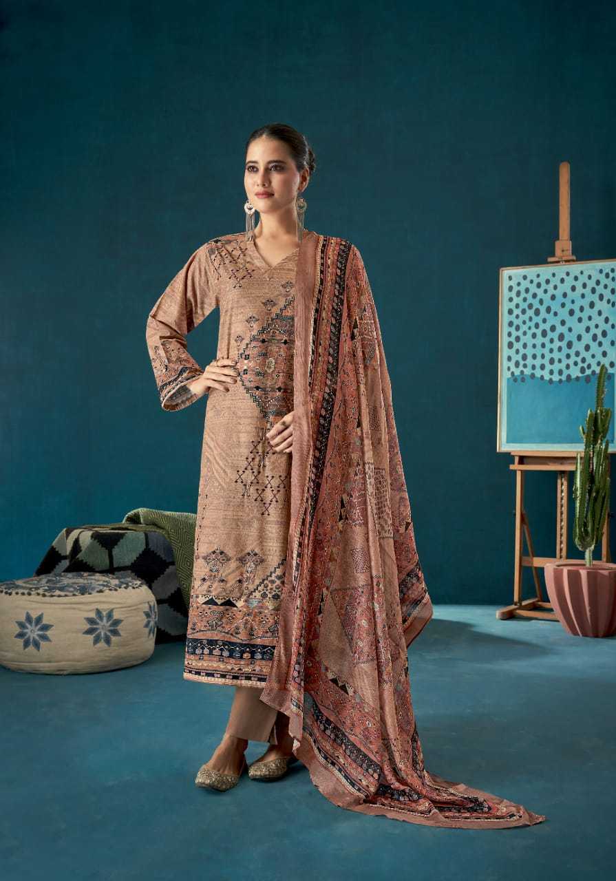 t&m nilaya unique print viscose cordroy trendy suits for ladies