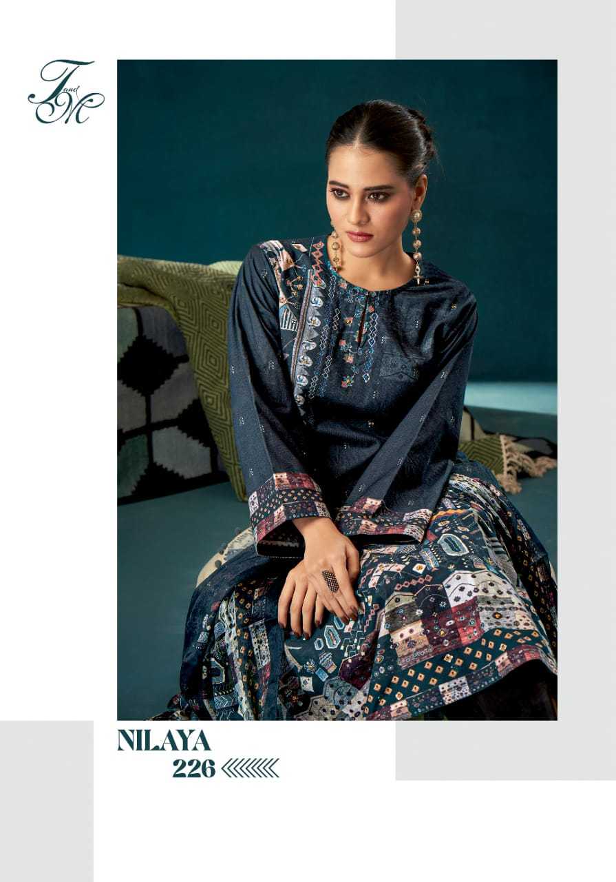 t&m nilaya unique print viscose cordroy trendy suits for ladies